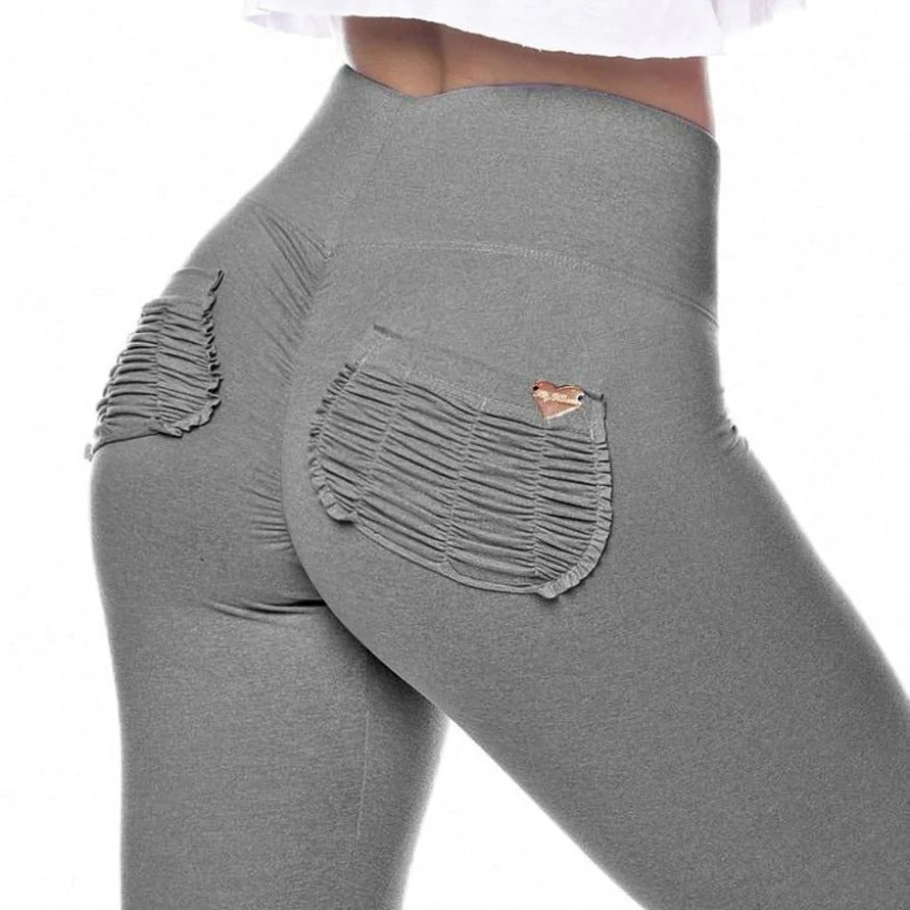 Like new! sold out gray Cute booty lounge leggings scrunch butt pockets